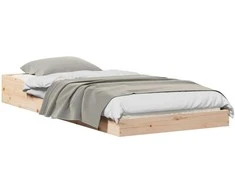 Lova Lovos rėmas Natūrali 100 x 210 cm Kietos pušies mediena