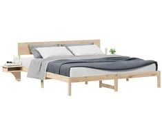 Lovos rėmas Ruda 200 x 200 cm Kietos pušies mediena