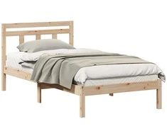 Lova Lovos rėmas Ruda 90 x 190 cm Kietos pušies mediena