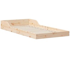 Lova Lovos rėmas Ruda 90 x 200 cm Kietos pušies mediena