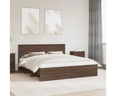 Lova Lovos rėmas Rudas ąžuolas 200 x 200 cm Apdirbta mediena