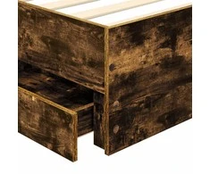 Lova Lovos rėmas Rūkyta ąžuolas 100 x 200 cm Inžinerinė mediena