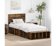 Lova Lovos rėmas Rūkyta ąžuolas 100 x 200 cm Apdirbta mediena