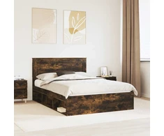 Lovos rėmas Rūkyta ąžuolas 150 x 200 cm Kietos pušies mediena