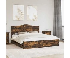 Lova Lovos rėmas Dūminio ąžuolo 180 x 200 cm Inžinerinė mediena