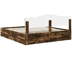 Lova Lovos rėmas Rūkyta ąžuolas 180 x 200 cm Inžinerinė mediena