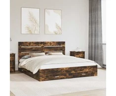 Lova Lovos rėmas Rūkyta ąžuolas 200 x 200 cm Apdirbta mediena