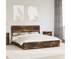 Lovos rėmas Rūkyta ąžuolas 200 x 200 cm Apdirbta mediena