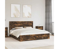 Lova Lovos rėmas Rūkyta ąžuolas 200 x 200 cm Apdirbta mediena