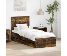 Lova Lovos rėmas Rūkyta ąžuolas 75 x 190 cm Inžinerinė mediena