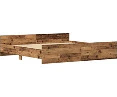Lova Lovos rėmas Senovinis medis 203 x 203 x 50 cm Apdirbta mediena
