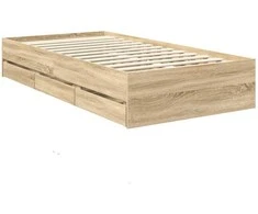 Lova Lovos rėmas Sonoma ąžuolas 100 x 200 cm Inžinerinė mediena