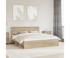 Lova Lovos rėmas Sonoma ąžuolas 180 x 200 cm Apdirbta mediena