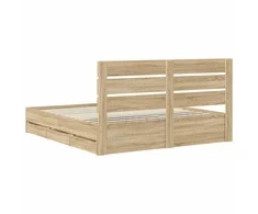 Lova Lovos rėmas Sonoma ąžuolas 200 x 200 cm Inžinerinė mediena