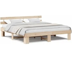 Lovos rėmas Natūrali 200 x 200 cm Kietos pušies mediena