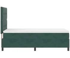 LED Čiužinio Lova Tamsiai žalia 90 x 190 cm Aksomas