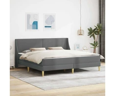 Lovos rėmas su čiužiniu Tamsiai pilka 180 x 200 cm audinys