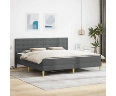 Lovos rėmas su čiužiniu Tamsiai pilka 180 x 200 cm audinys