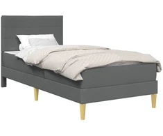 Lovos rėmas su čiužiniu Tamsiai pilka 90 x 190 cm audinys