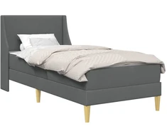 Lovos rėmas su čiužiniu Tamsiai pilka 90 x 190 cm audinys