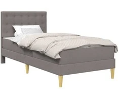Lovos rėmas su čiužiniu Taupe 100 x 200 cm audinys