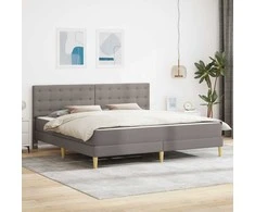 Lovos rėmas su čiužiniu Taupe 180 x 200 cm audinys