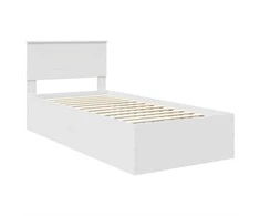 Lova Lovos rėmas su galvūgalio Balta 75 x 190 cm Apdirbta mediena