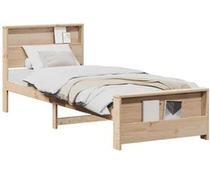 Lova Lovos rėmas su galvūgalio Ruda 80 x 200 cm Apdirbta mediena