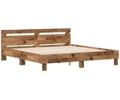 Lova Lovos rėmas Senas medis 203 x 185 x 70 cm Apdirbta mediena