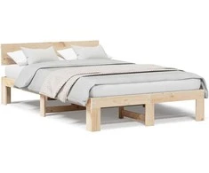 Lovos rėmas Natūrali 140 x 190 cm Kietos pušies mediena
