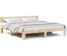 Lovos rėmas Natūrali 200 x 200 cm Kietos pušies mediena