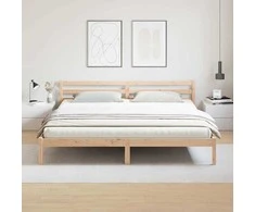 Lova Lovos rėmas Ruda 225,5 x 205,5 x 69,5 cm Kietas pušies medis