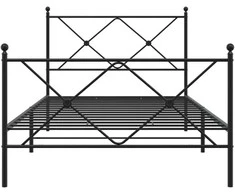 Lova Lovos rėmas su galvūgaliu/kojūgaliu, juodas, 107x203cm, metalas