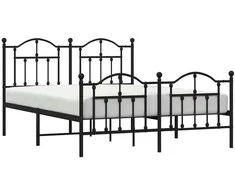 Lova Lovos rėmas su galvūgaliu/kojūgaliu, juodas, 140x190cm, metalas