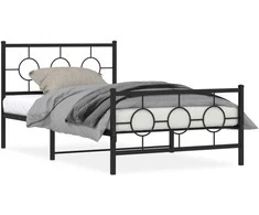 Lova Lovos rėmas su galvūgaliu/kojūgaliu, juodas, 107x203cm, metalas