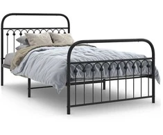 Lova Lovos rėmas su galvūgaliu/kojūgaliu, juodas, 107x203cm, metalas