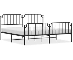Lova Lovos rėmas su galvūgaliu/kojūgaliu, juodas, 193x203cm, metalas