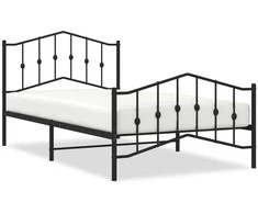 Lova Lovos rėmas su galvūgaliu/kojūgaliu, juodas, 107x203cm, metalas