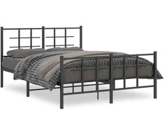 Lova Lovos rėmas su galvūgaliu/kojūgaliu, juodas, 140x190cm, metalas