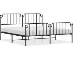 Lova Lovos rėmas su galvūgaliu/kojūgaliu, juodas, 183x213cm, metalas
