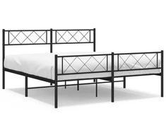 Lova Lovos rėmas su galvūgaliu/kojūgaliu, juodas, 120x190cm, metalas