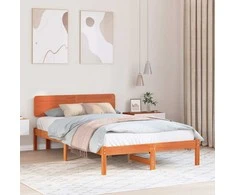 Lova Lovos rėmas Vaško ruda 140 x 190 cm Kietos pušies mediena
