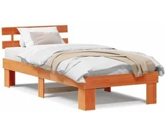 Lova Lovos rėmas Vaško ruda 75 x 190 cm Kietos pušies mediena
