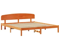 Lova Lovos rėmas Vaško ruda 200 x 200 cm Kietos pušies mediena