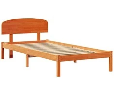 Lova Lovos rėmas Vaško ruda 90 x 190 cm Kietos pušies mediena