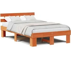 Lova Lovos rėmas Vaško ruda 135 x 190 cm Kietos pušies mediena