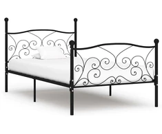 Lovos rėmas su grotelių pagrindu, juodas, 100x200cm, metalas