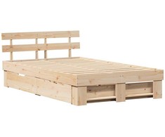 Lovos rėmas su stalčių Ruda 140 x 190 cm Kietos pušies mediena