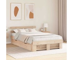 Lovos rėmas su stalčių Ruda 140 x 190 cm Kietos pušies mediena