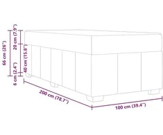 Lova Lovos rėmas su čiužiniu Šviesiai pilka 100 x 200 cm audinys